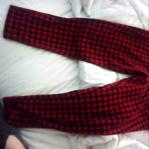Talbots Red and Black Plaid (MediumPetite) Skinny Ankle Pants
